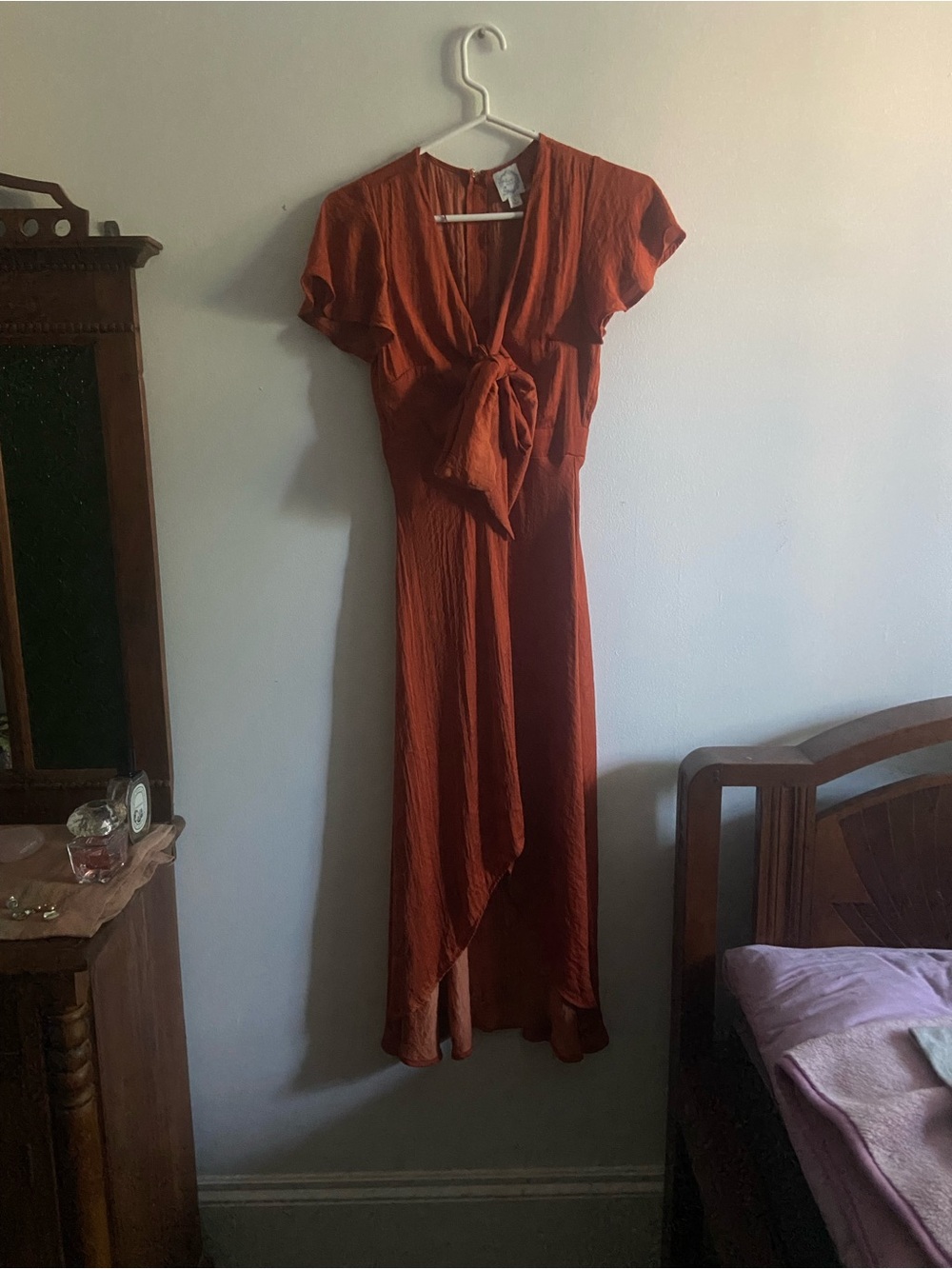 Blue Rain Orange autumn dress